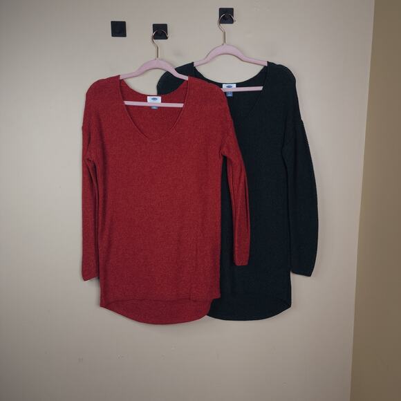 Old Navy Bundle of Two Marbled Tunic in Green and Rust Size XL - Picture 1 of 11